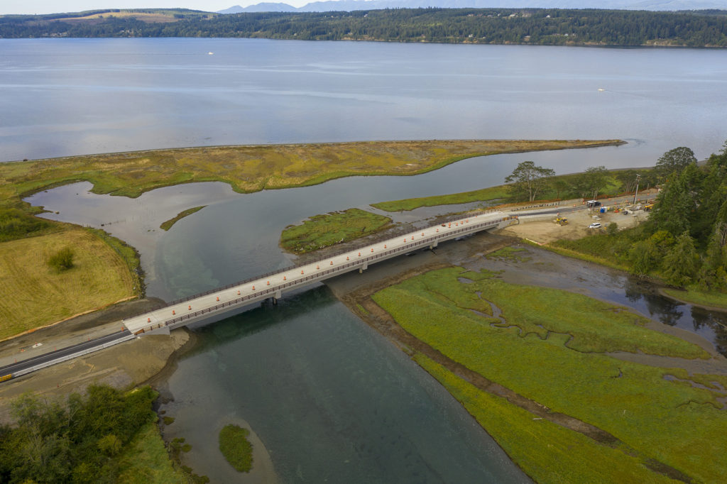 Kilisut Harbor Restoration Project, bridge from Indian to Marrowstone Island