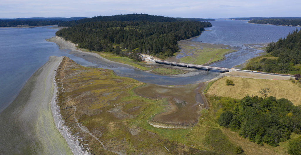 Kilisut Harbor Restoration Project, bridge from Indian Island to Marrowstone Island